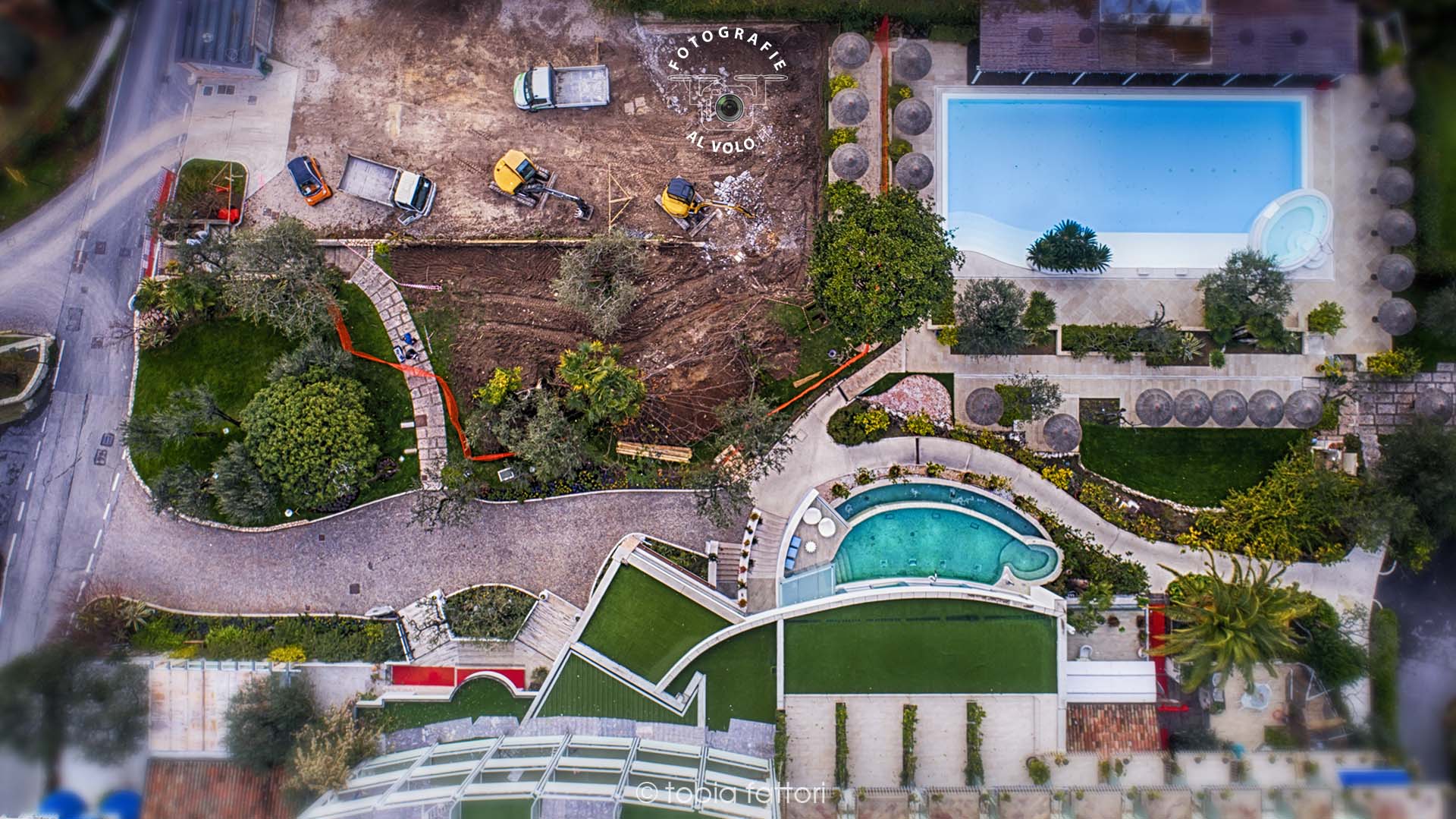 Fotografie Al Volo - Monitoraggio cantiere edile - stato d'avanzamento cantiere con drone - realizzazione solaio post-teso