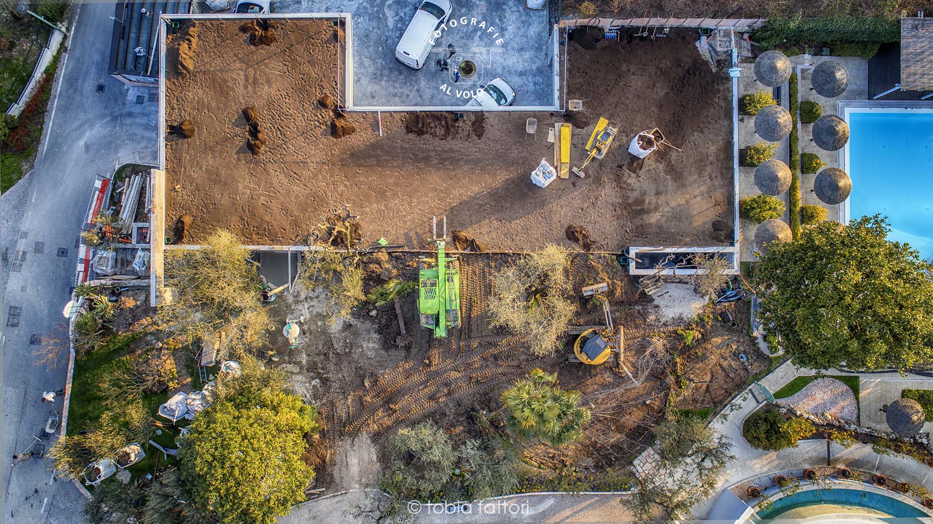 Fotografie Al Volo - Monitoraggio cantiere edile - stato d'avanzamento cantiere con drone - realizzazione solaio post-teso